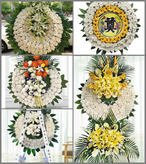 湖北武汉市江夏区山坡街道花圈速递